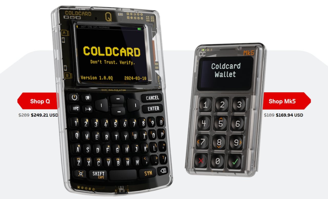 default-708 Two types of Bitcoin wallets are displayed on a website.
