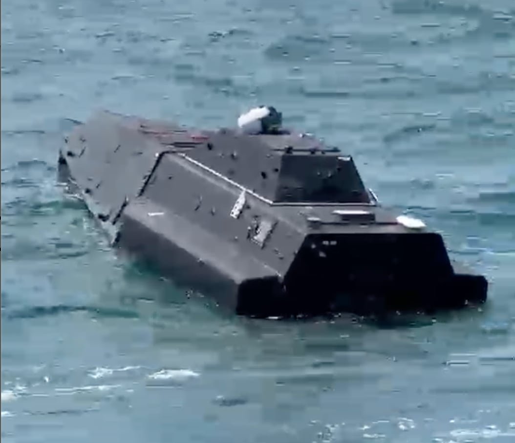 A sea drone in the water